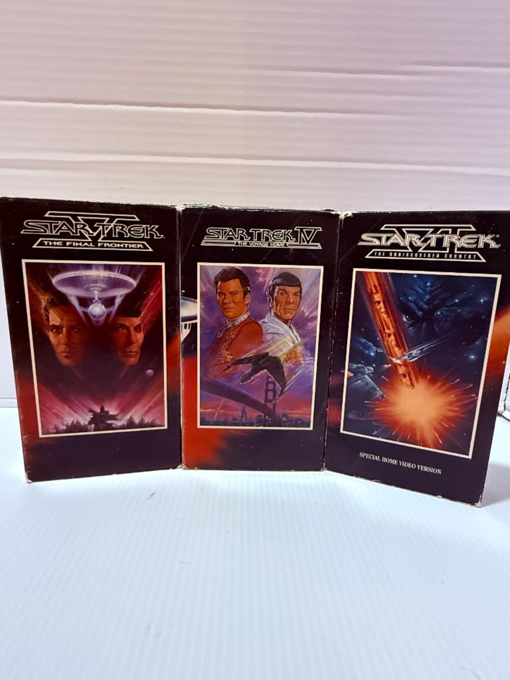Vintage Star Trek VHS Tape Lot Movies 4 5 6 Paramount Home Video Clean Shells